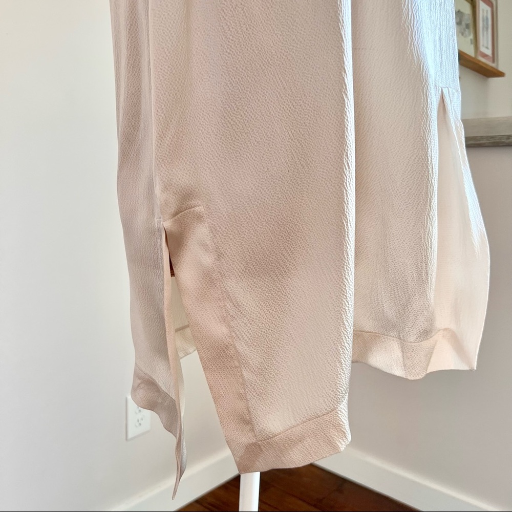 Fabiana Filippi High Neck Champagne Silk Sleeveless Blouse - Picture 5 of 15